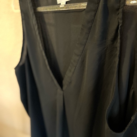 14th and union sheer black tank top v neck - Picture 2 of 4